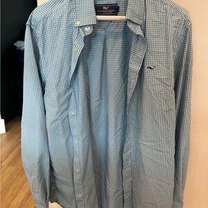 Vineyard Vines Light Blue Checkered Shirt